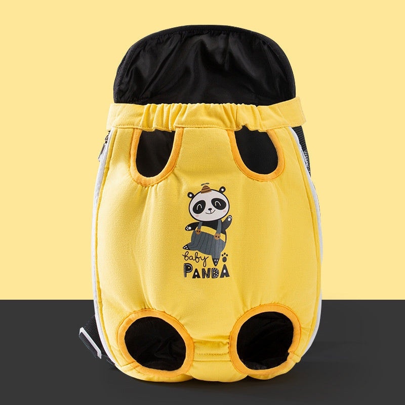 Cartoon-Print Canvas Chest Bag, for dogs and cats.