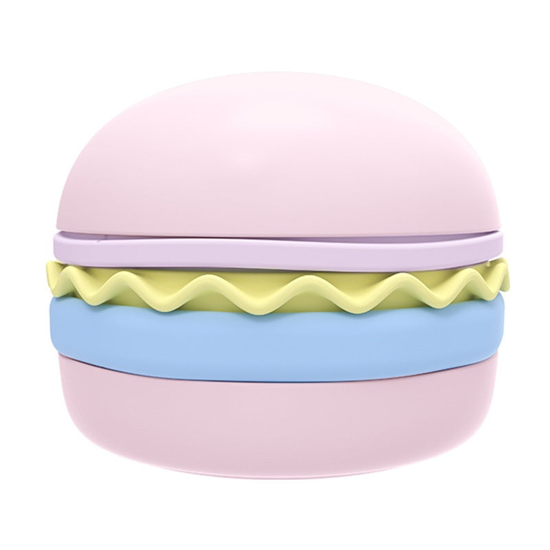 Hamburger-Shaped 5-Compartment Slow Feeder Bowl, for dogs.