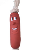 Sausage-Shaped Silicone Chew Toy for Dental Care