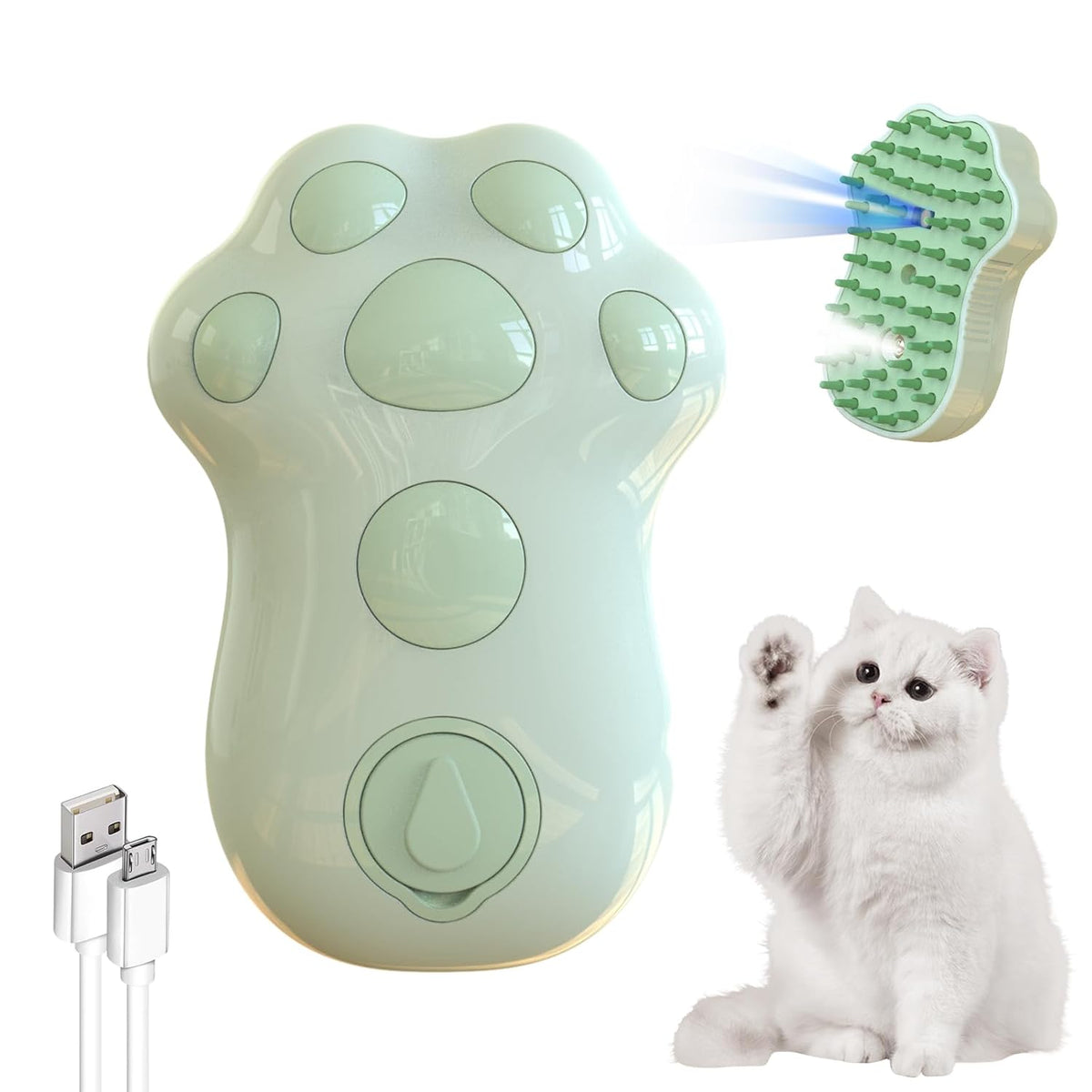 4-in-1 Steam Brush, for cats.
