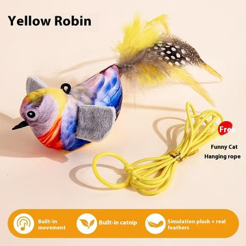 Realistic Chirping Bird Cat Toy – Interactive Plush Teaser – packaging