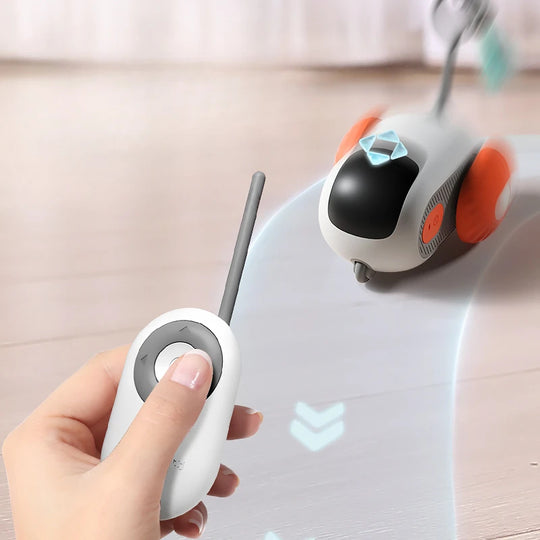 Remote Control Interactive Cat Car Toy – USB Rechargeable Self-Moving – side view
