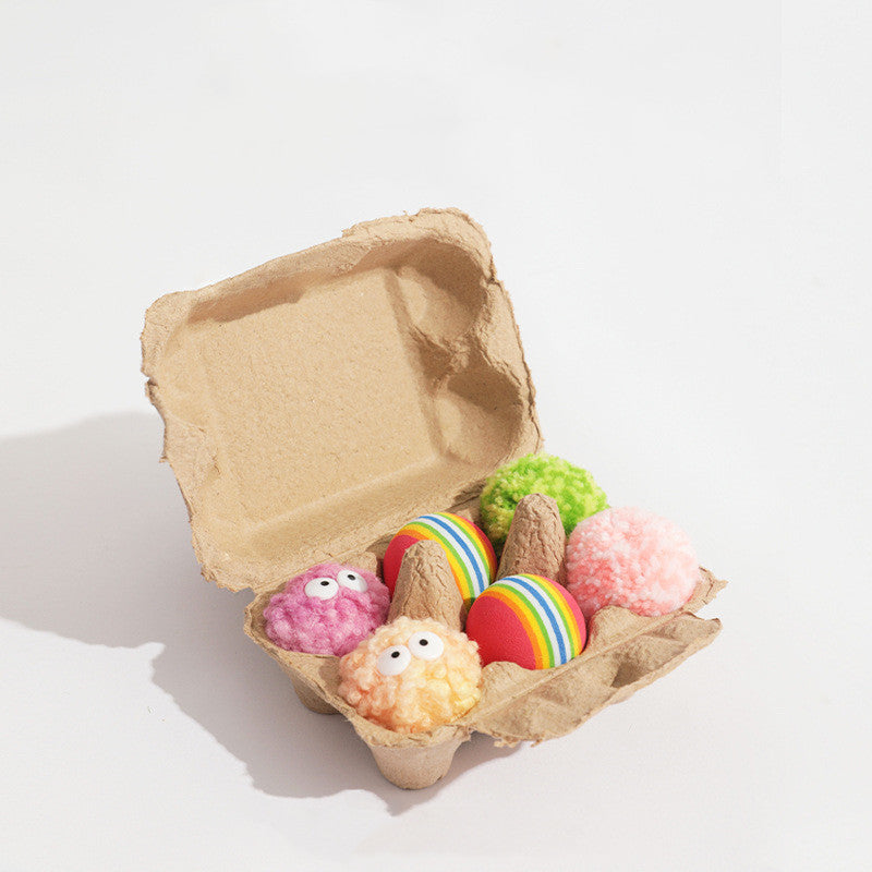 Plush and EVA Ball Toys with Built-In Bell, for dogs.