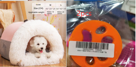 New Splice Portable Pet Nest Portable Autumn And Winter Warm Dog Nest Moisture-proof Long Fur Cat Nest Cross Border Pet Nest - kindoPet