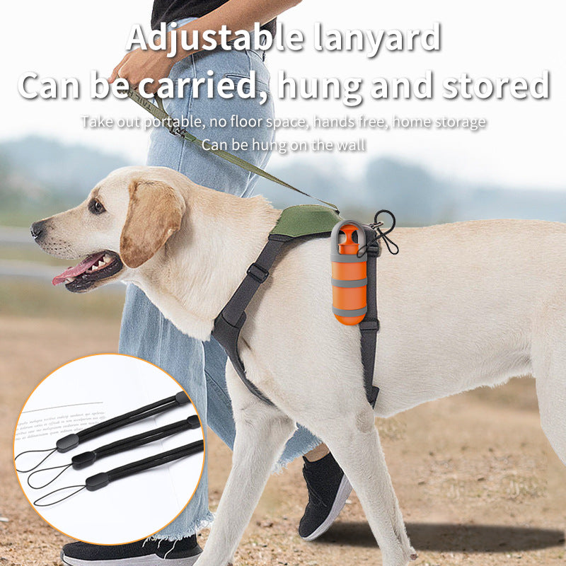 Portable Waste Bag Dispenser with Refill Roll for Dogs