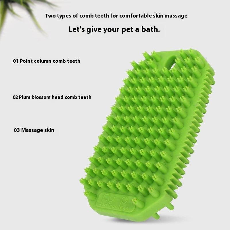 Pet Bath Massage Comb Mo Hair Removal Brush Wet And Dry Dual Use - kindoPet
