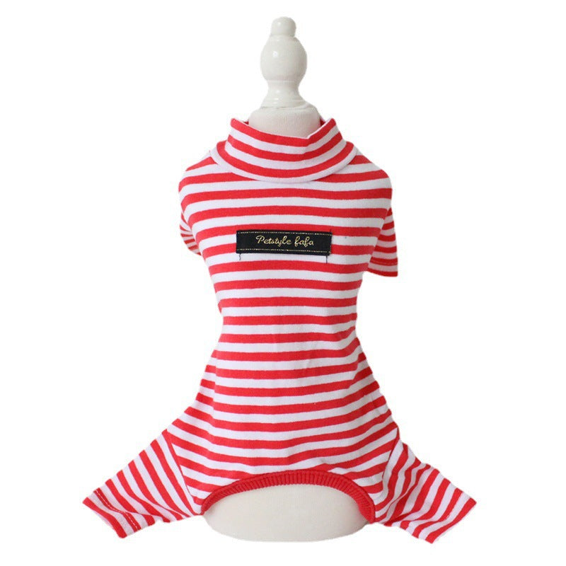 Multi-Color Striped Cotton Leggings, for dogs.