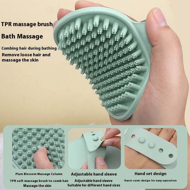 7-Piece Pet Grooming Kit – Scissors, Brushes & De-Shedding Comb – in use