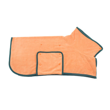 Absorbent Dog Bathrobe – Quick-Dry Microfiber Towel Coat with Belt – side view