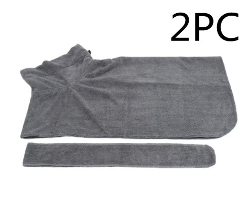 Absorbent Dog Bathrobe – Quick-Dry Microfiber Towel Coat with Belt – color options
