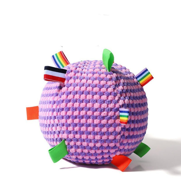 Interactive Squeaky Ring Dog Toy – Durable Molar & Chew Toy – in use