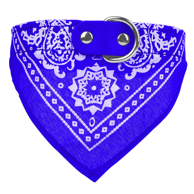 1Pc Adjustable Bandana Leather Pet Collar Triangle Scarf - kindoPet