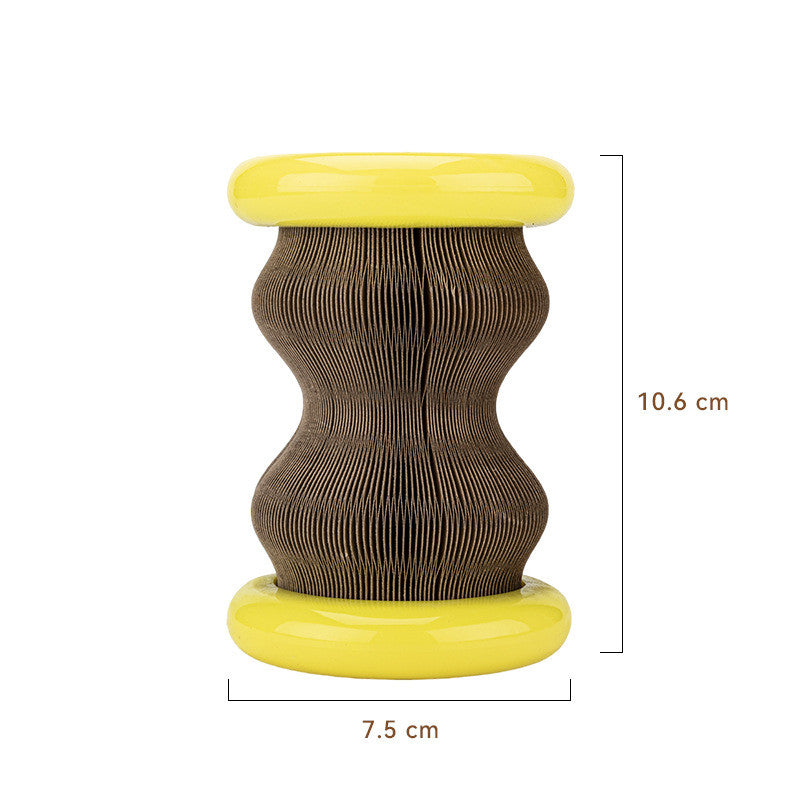 Spinning Corrugated Scratch Wheel Toy for Cats