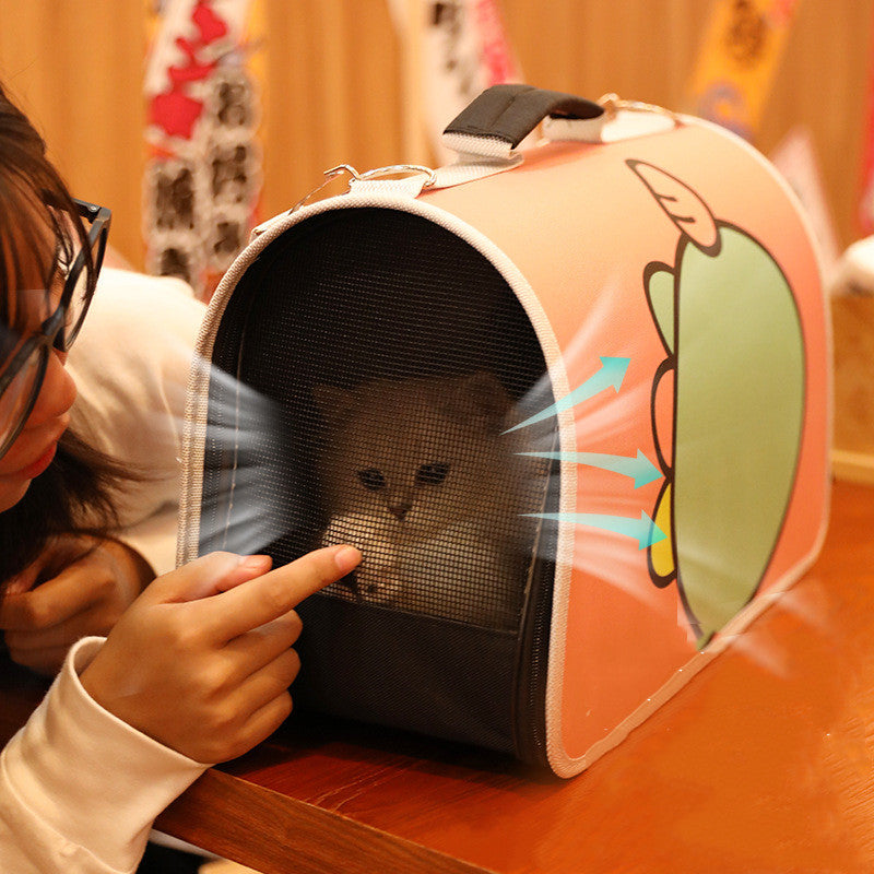 Foldable Oxford Cloth Cat Carrier Bag in Fun Prints, for cats.