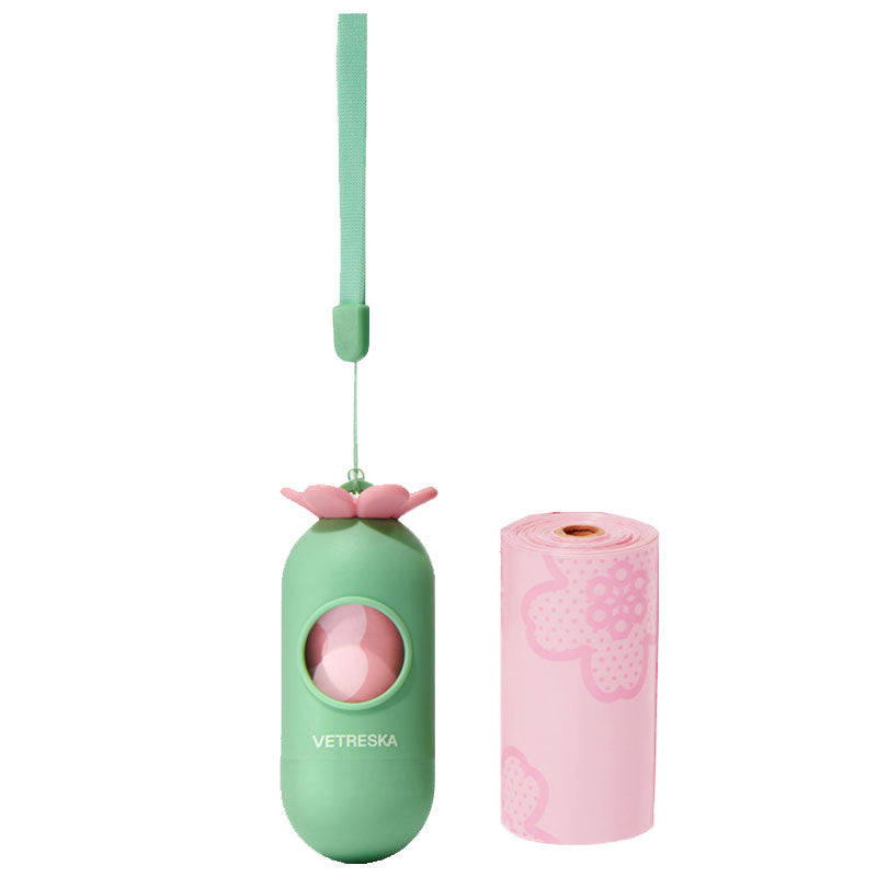Scented Dog Poop Bag Dispenser with Refill Rolls, for dogs.