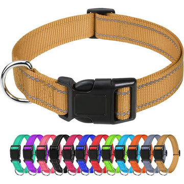 Adjustable Nylon Dog Collar – Reflective Walking Collar All Sizes – lifestyle photo