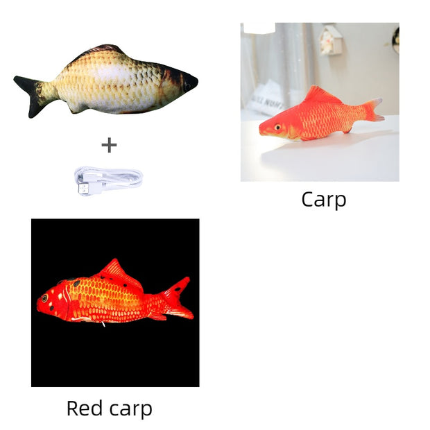 Motion-Activated Fish Cat Toy - USB Rechargeable Flopping Interactive – lifestyle photo
