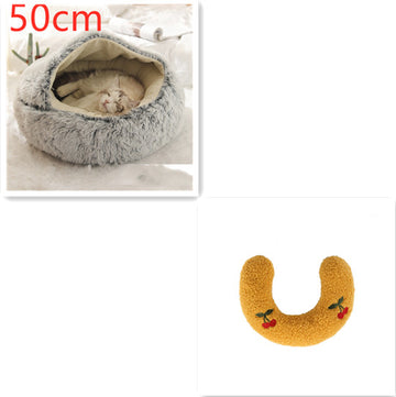 british shorthair sleeping cozy coffee plush round bed