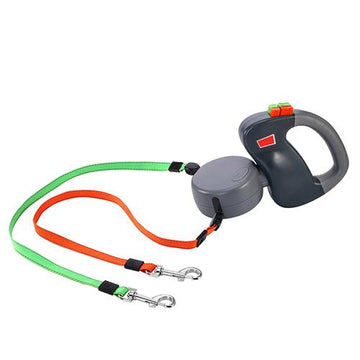 Retractable Dual Dog Leash – Tangle-Free 360° Swivel Double Walking Leash – pet wearing
