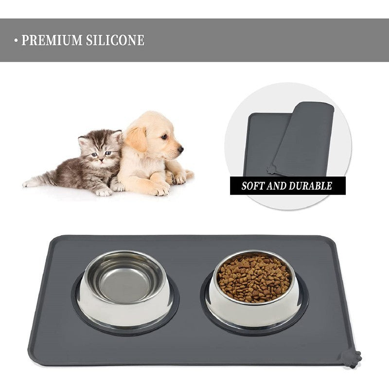 Silicone Paw-Print Placemat, for dogs and cats.