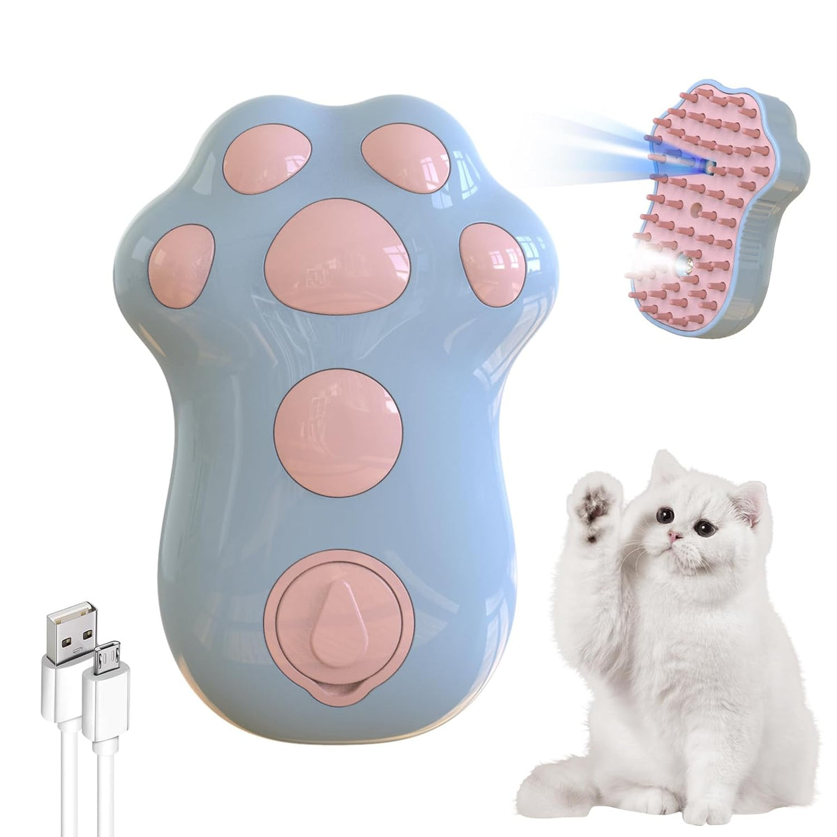 4-in-1 Steam Brush, for cats.