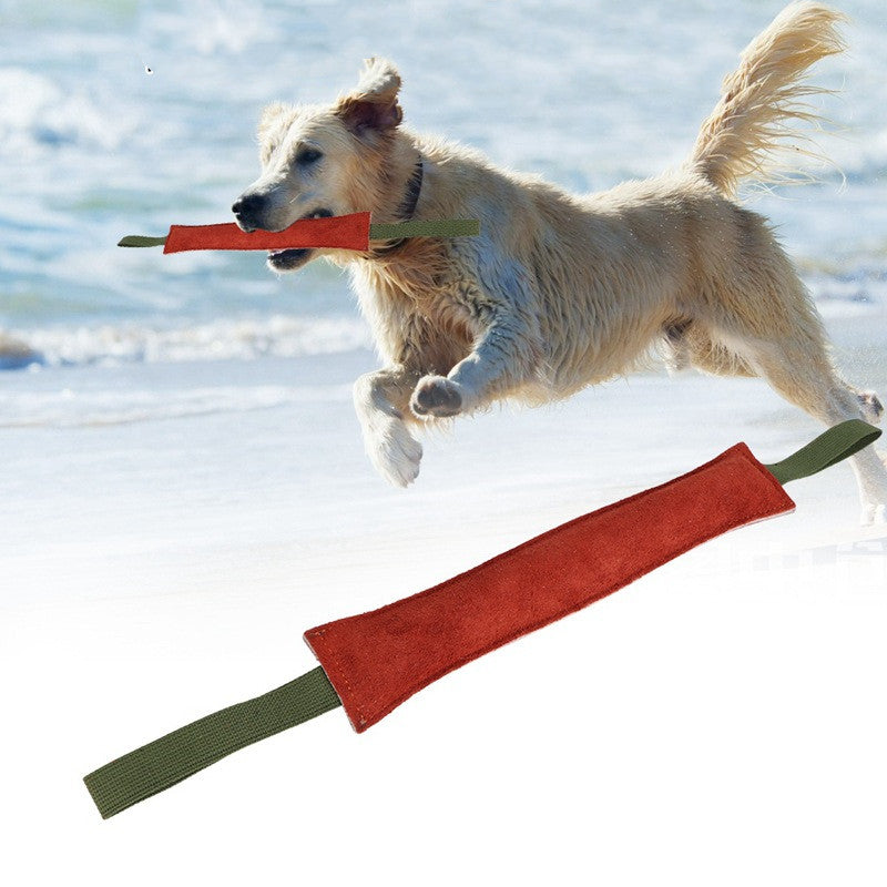 Cowhide Leather Bite Training Stick for Working Dogs, for dogs.