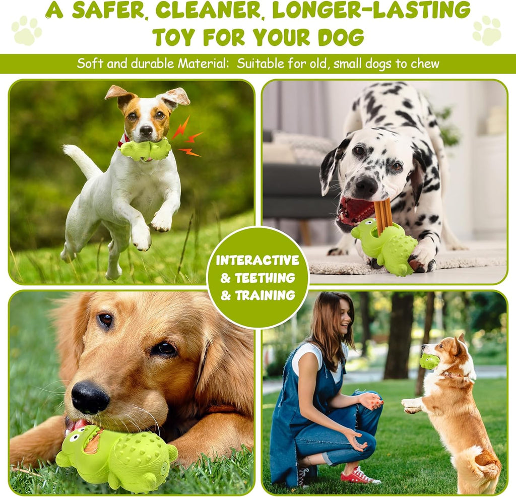 Tough Natural Rubber Squeaky Chew Toy for Dogs