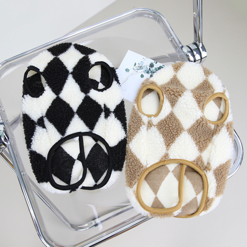 Diamond-Quilted Velvet Winter Jacket, for dogs and cats.