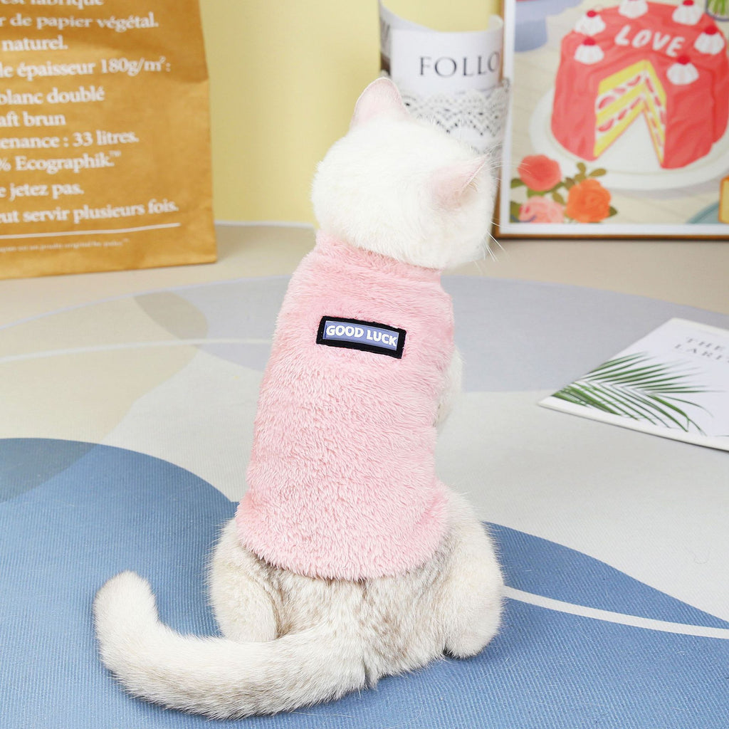 Fleece-Lined Fall and Winter Sweater, for cats.