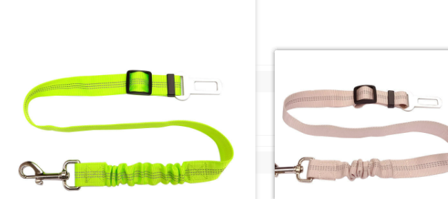 Cushioned Reflective Dog Car Seat Belt, Adjustable