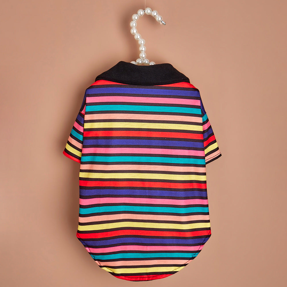 Striped Polo-Style Shirt, for dogs.