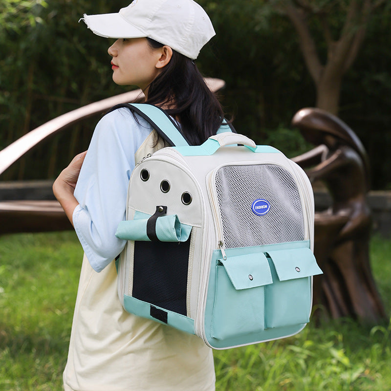 Breathable Oxford Cloth Backpack, for dogs and cats.