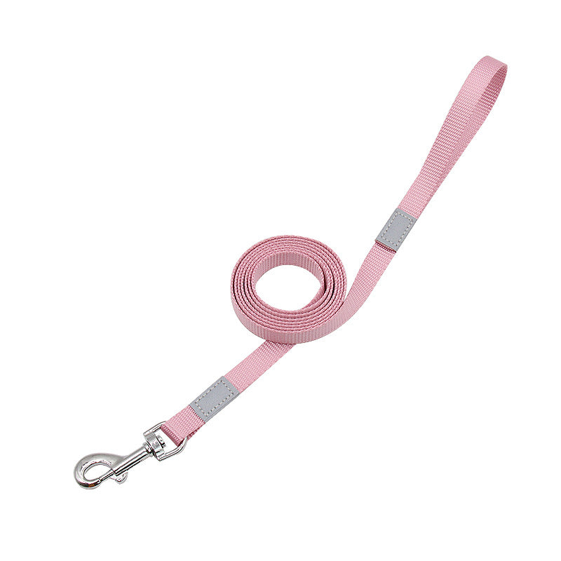 Reflective Nylon Dog Leash, 150 cm Fixed Length, for dogs.