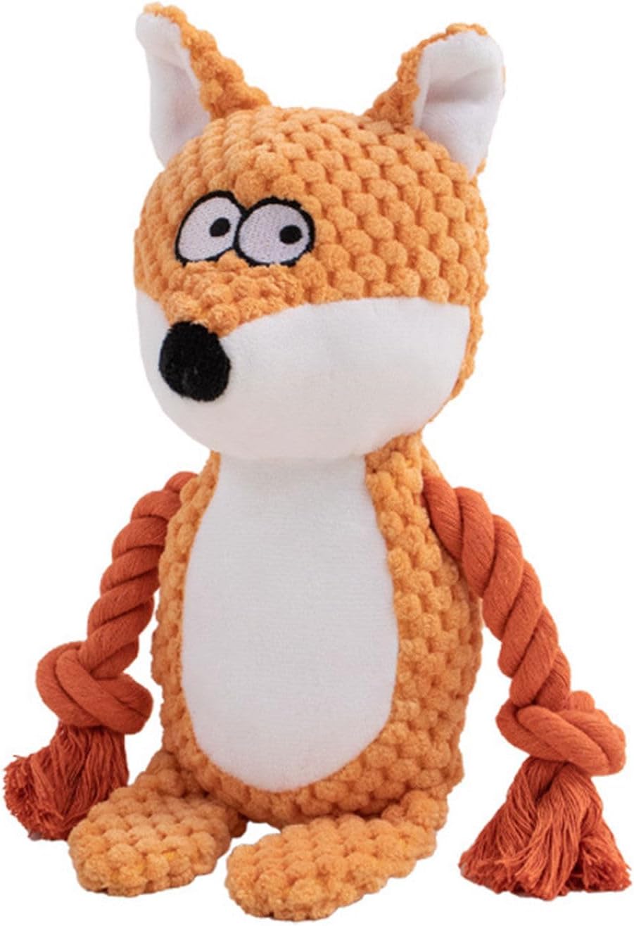 Plush Squeaker Toy with Crinkle Paper, for dogs.