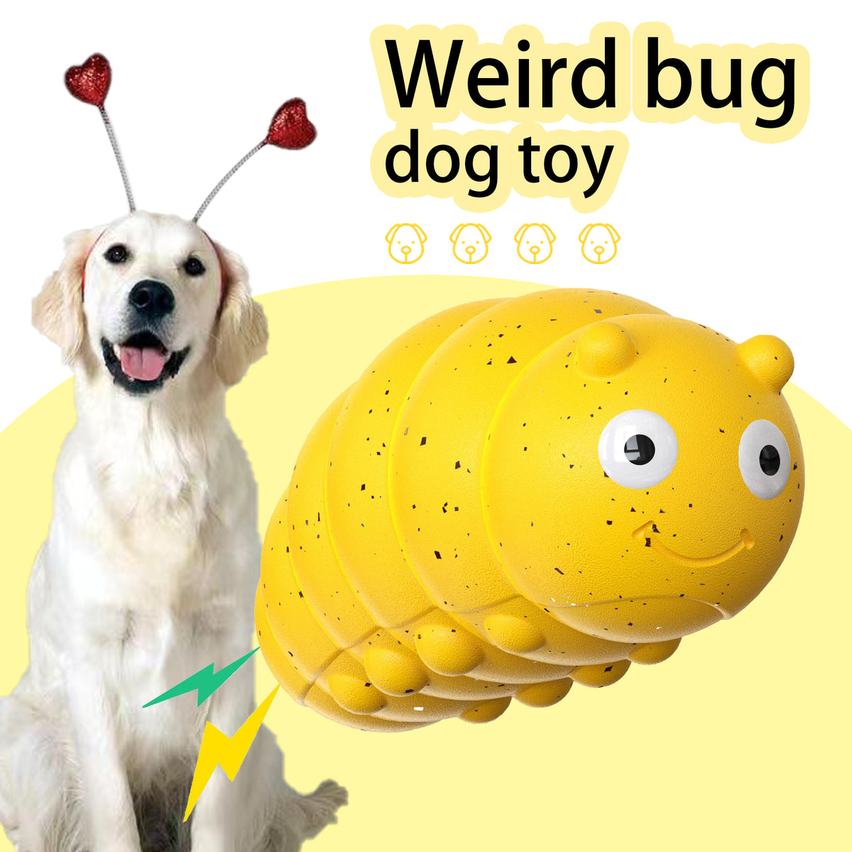 Barking Bug Squeaker Toy for Teething Puppies, for dogs.
