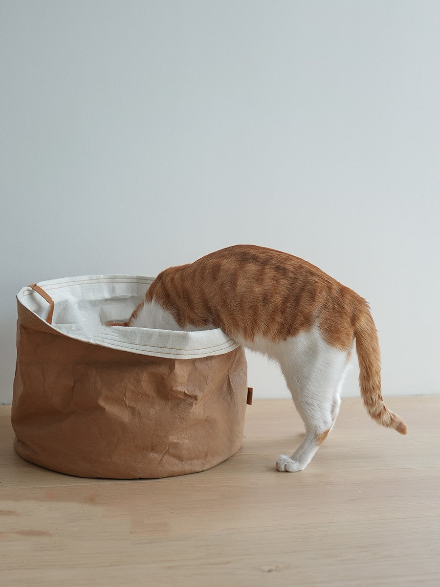 Washed Kraft Paper Pet Nest with Adjustable Height, for dogs and cats.