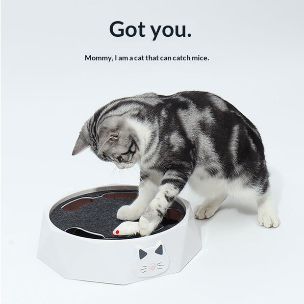 Automatic Plush Mouse Cat Turntable Toy – Electric Spinner – side view