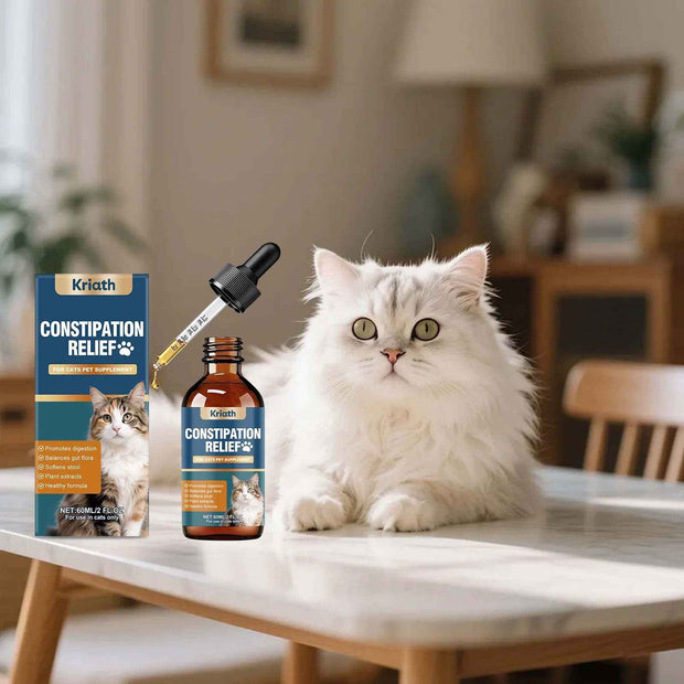 Cat Constipation Relief Drops – Gentle Liquid Digestive & Stool Support