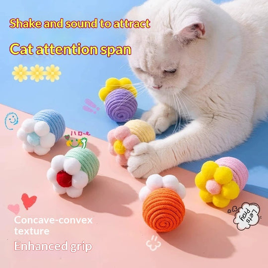 Cat Flower Cotton Rope Toy – Self-Amusement Teeth & Claw Grinder