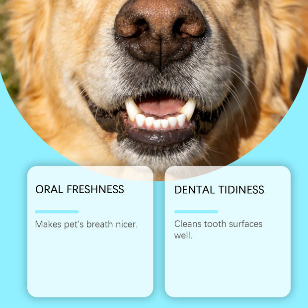 Pet Dental Finger Cots with Cleansing Wipes – 50 Pack Tooth Cleaning – detail view