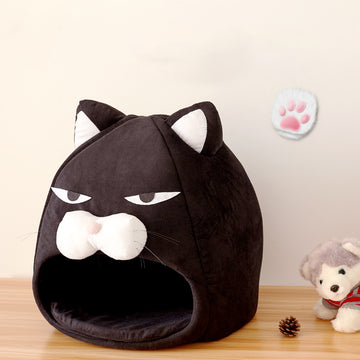 3-in-1 Cat House & Litter Mat – Integrated Sleeping Nest & Space-Saving Condo – features