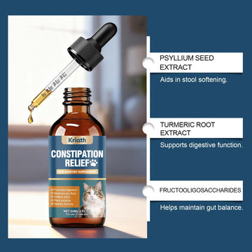 Cat Constipation Relief Drops – Gentle Liquid Digestive & Stool Support – lifestyle photo