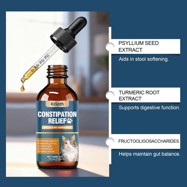 Cat Constipation Relief Drops – Gentle Liquid Digestive & Stool Support – lifestyle photo