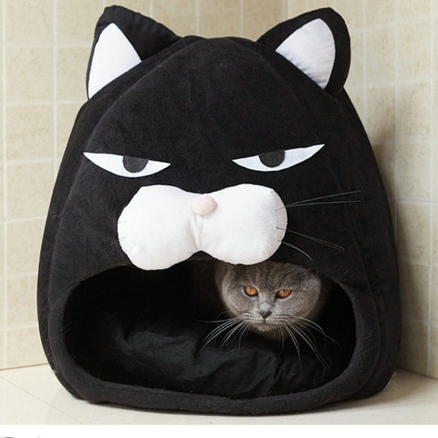 3-in-1 Cat House & Litter Mat – Integrated Sleeping Nest & Space-Saving Condo – close-up