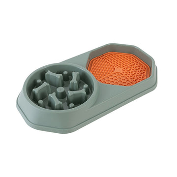 Slow Feed Pet Bowl – Anti-Gulping Maze Dish – detail view