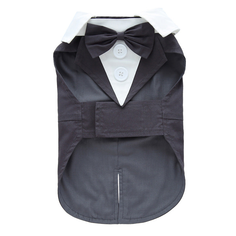 Polyester Tuxedo-Style Dog Outfit for Dress-Up Occasions, for dogs.
