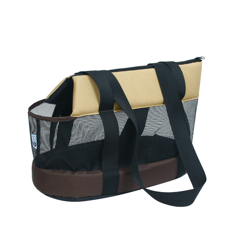 Foldable Mesh Shoulder Bag Carrier, for dogs and cats.