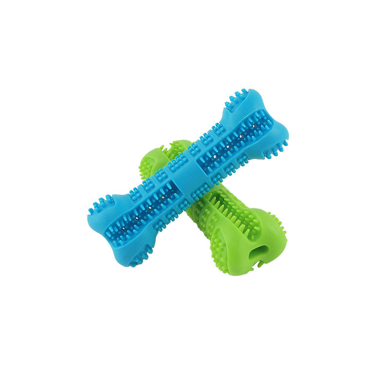Silicone Bone-Shaped Chew and Toothbrush Toy, for dogs.