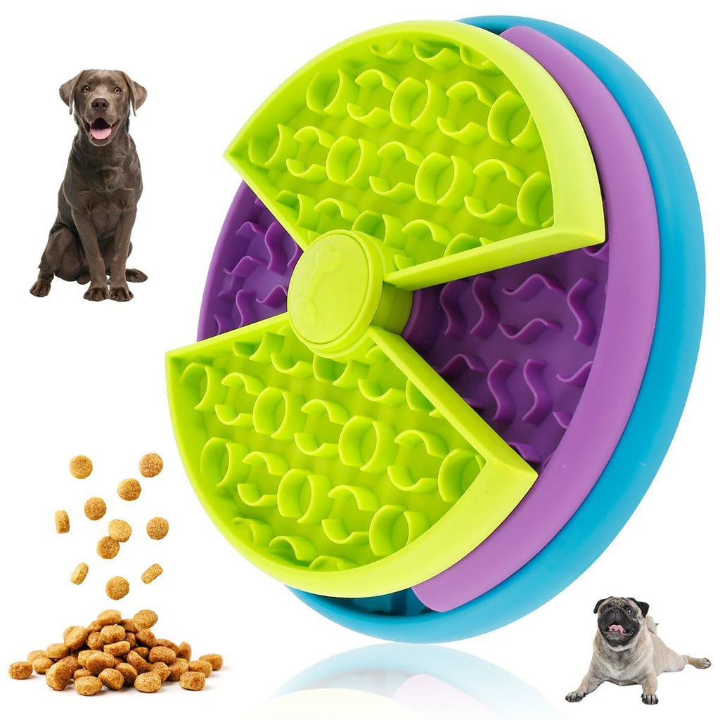 3-in-1 Rotating Slow Feeder Puzzle Bowl for Dogs