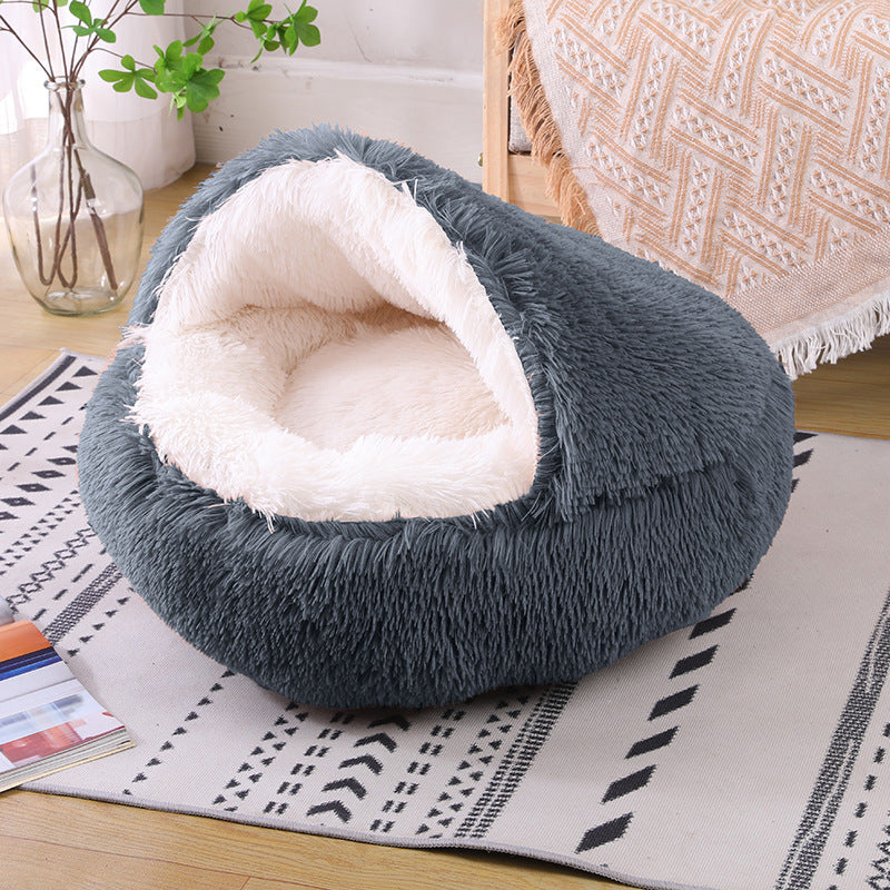 Semi-Enclosed Warm Kennel Bed, for dogs.